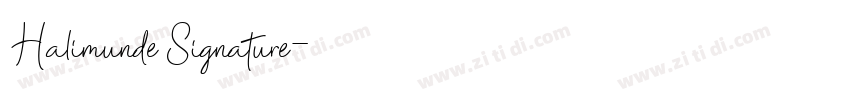 Halimunde Signature字体转换